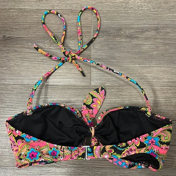 Victoria's Secret Paisley Bandeau Bikini Top Size Small - Picture 4 of 6